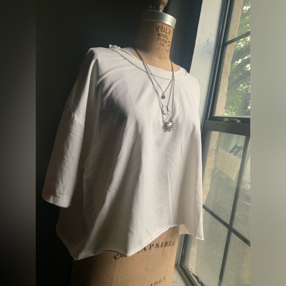 White large crop top
